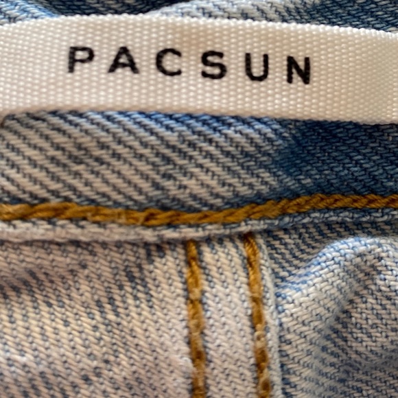 PacSun Eco Light Blue Distressed Dad Jeans - Picture 14 of 16
